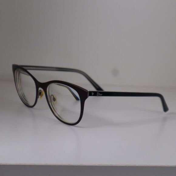 Christian Dior Montaigne n.13 Eyeglasses Burgundy Black Frames 52-18-140mm - Picture 1 of 8